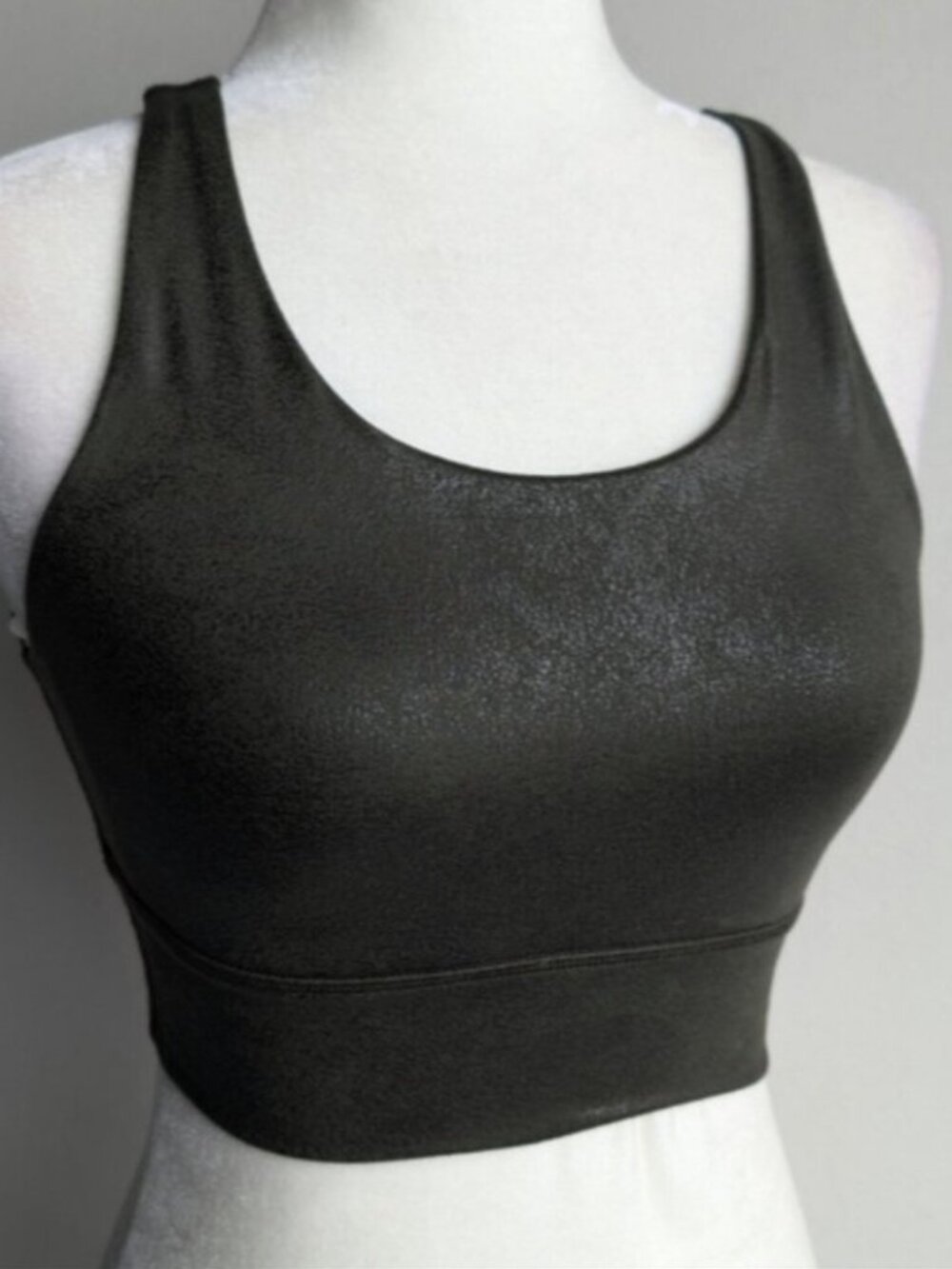Aerie Faux Leather Green Sports Bra
